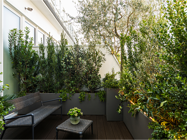 terrace of one of the suite