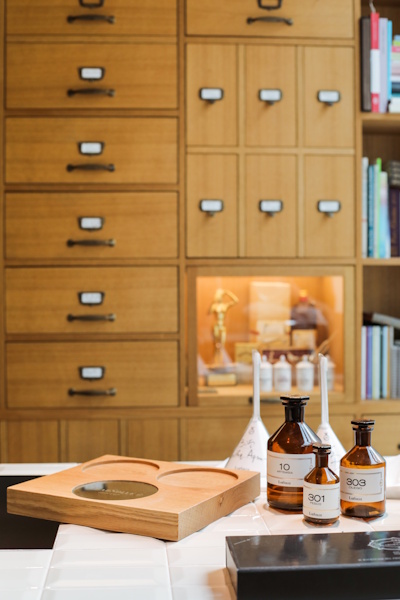inside the perfume laboratory'